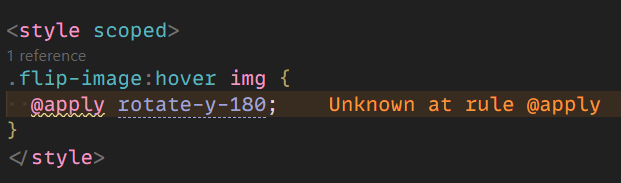 Uncoss @apply 错误提示